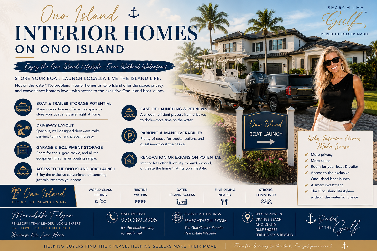 Ono Island Interior Homes and Land For Sale Boat Launch